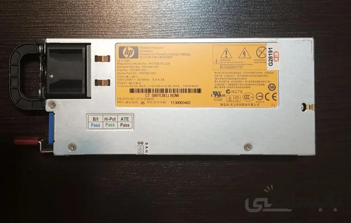 پاور اصلی سرور اچ پی 750W ،با راندمان سطح Platinum Plus