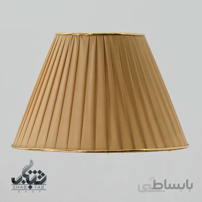 شید آباژور مدل پلیسه سایز 40 قهوه ای – سرپیچ E27