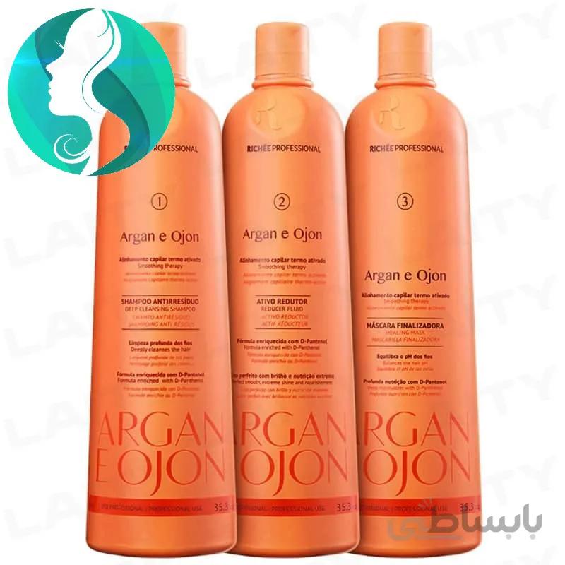 کراتین مو ریچی مدل آرگان حجم ۱۰۰۰ میلی لیتر ا HAIR KERATIN RICHEE ARGAN E OJON 1000 ML