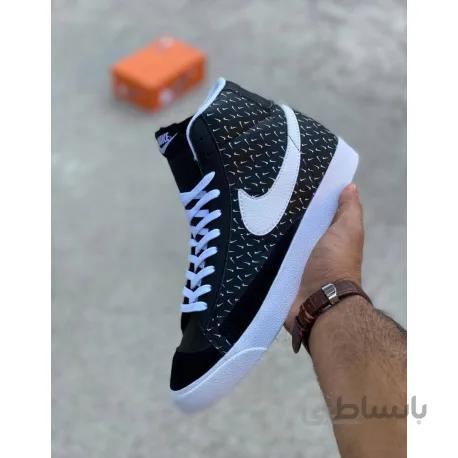 نایک بلازر ساقدار اصلی مشکی/سفید nike blazer mid 77
