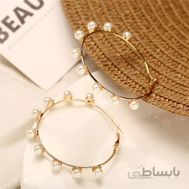 گوشواره حلقه ای مرواریدی