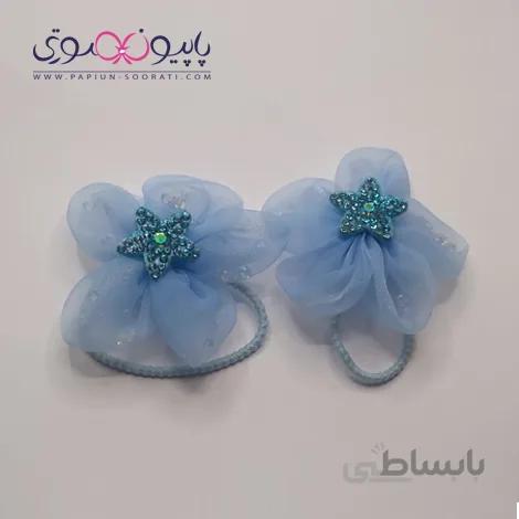 کش مو جفتی گل حریر مدل ستاره