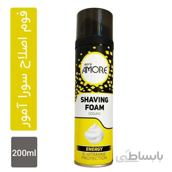 فوم اصلاح مردانه سورا آمور مدل Energy (ویتامین E) 200 میلی