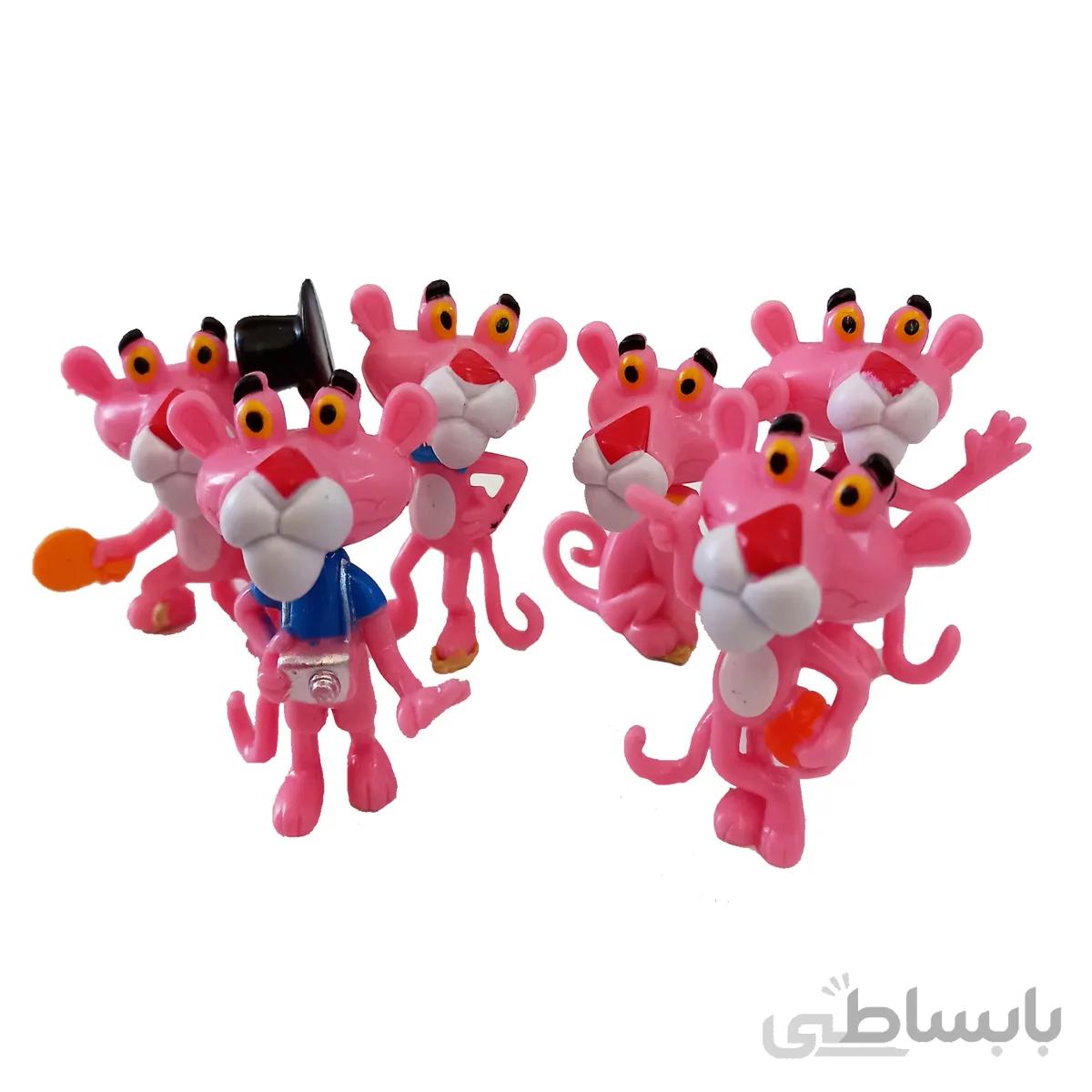 فیگور شخصیت پلنگ صورتی مجموعه 6 عددی