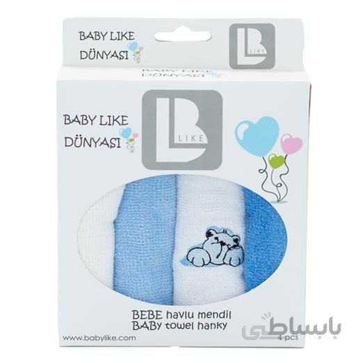 دستمال مادر baby like طرح خرس آبی