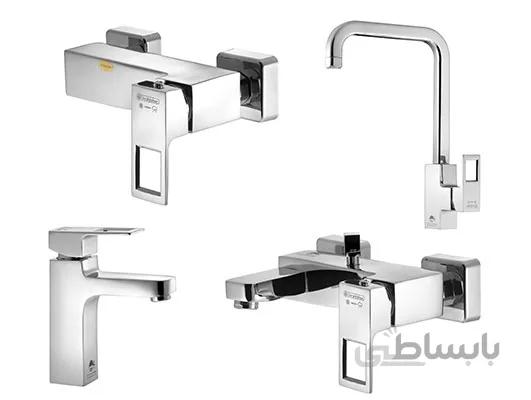 شیرآلات درخشان مدل جزیره (کروم*ست کامل)