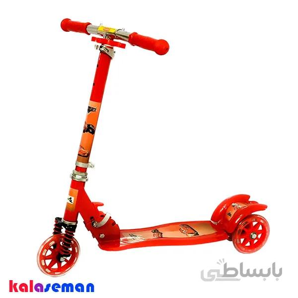 اسکوتر کودک سه چرخ متوسط رجال مدل car - تحمل وزن تا 80kg