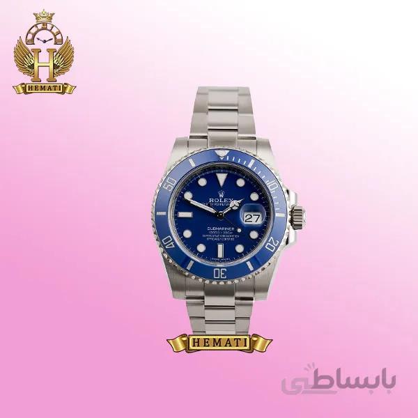 ساعت مردانه رولکس ساب مارینر Rolex submariner rosb102 نقره ای(صفحه آبی)