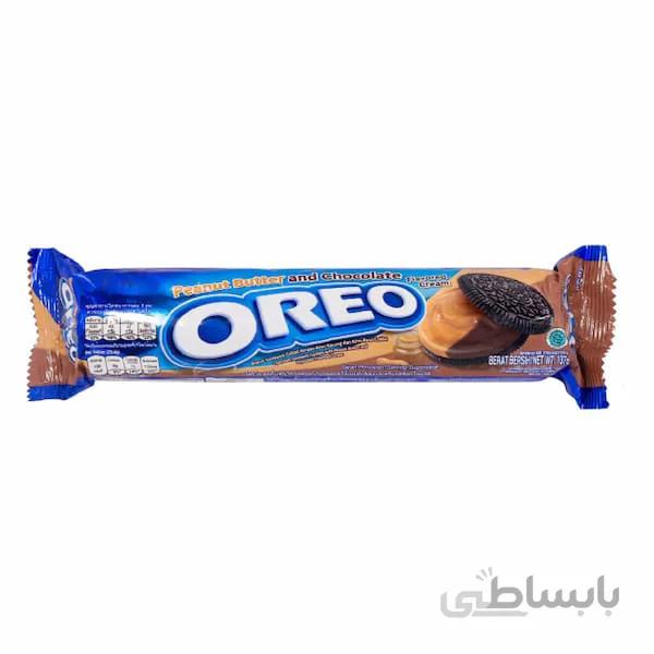 بیسکویت اوریو بادام زمینی وزن 133 گرم