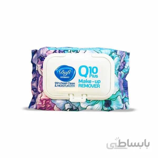 دستمال مرطوب آرایشی دافی Q10 Plus مناسب انواع پوست 27 عددی