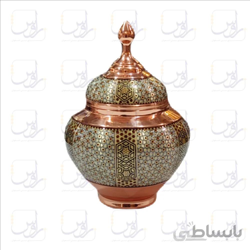قندان سیبی 32 خاتم کاری