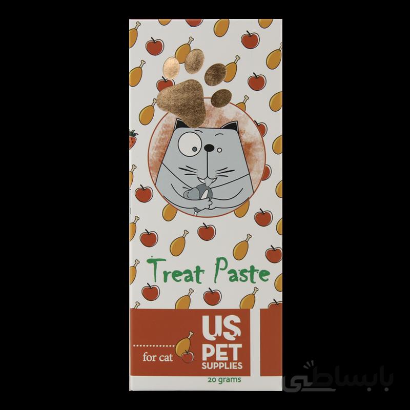 بستنی گربه یو اس پت مدل Chicken & Apple بسته 10 عددی