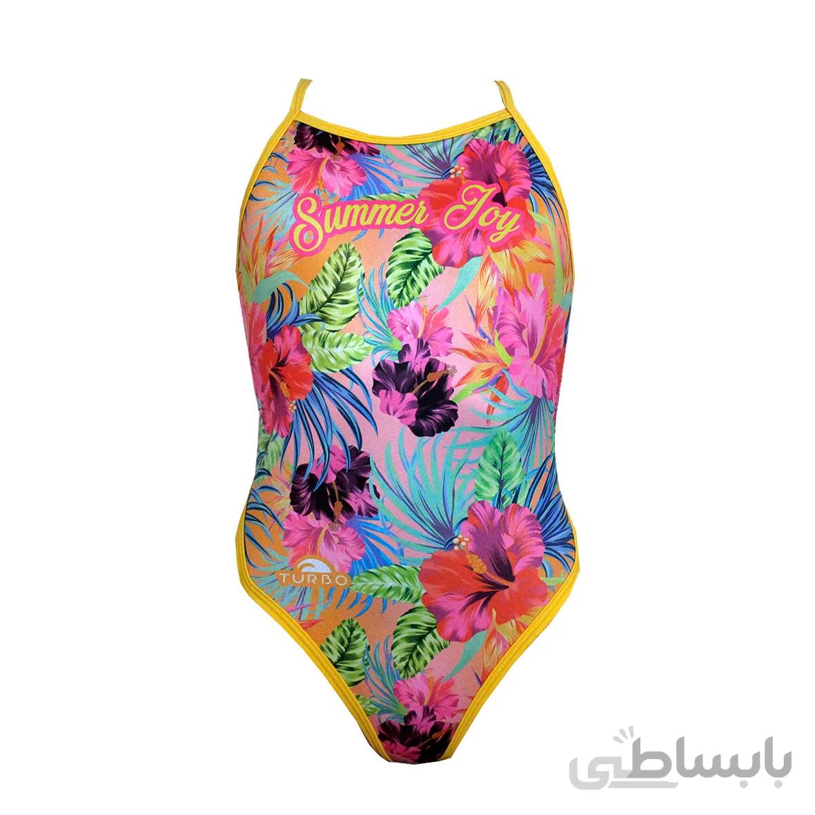 مایوی شنای زنانه توربو Summer Flower Thin Strap ا Turbo women swimsuit Summer Flower