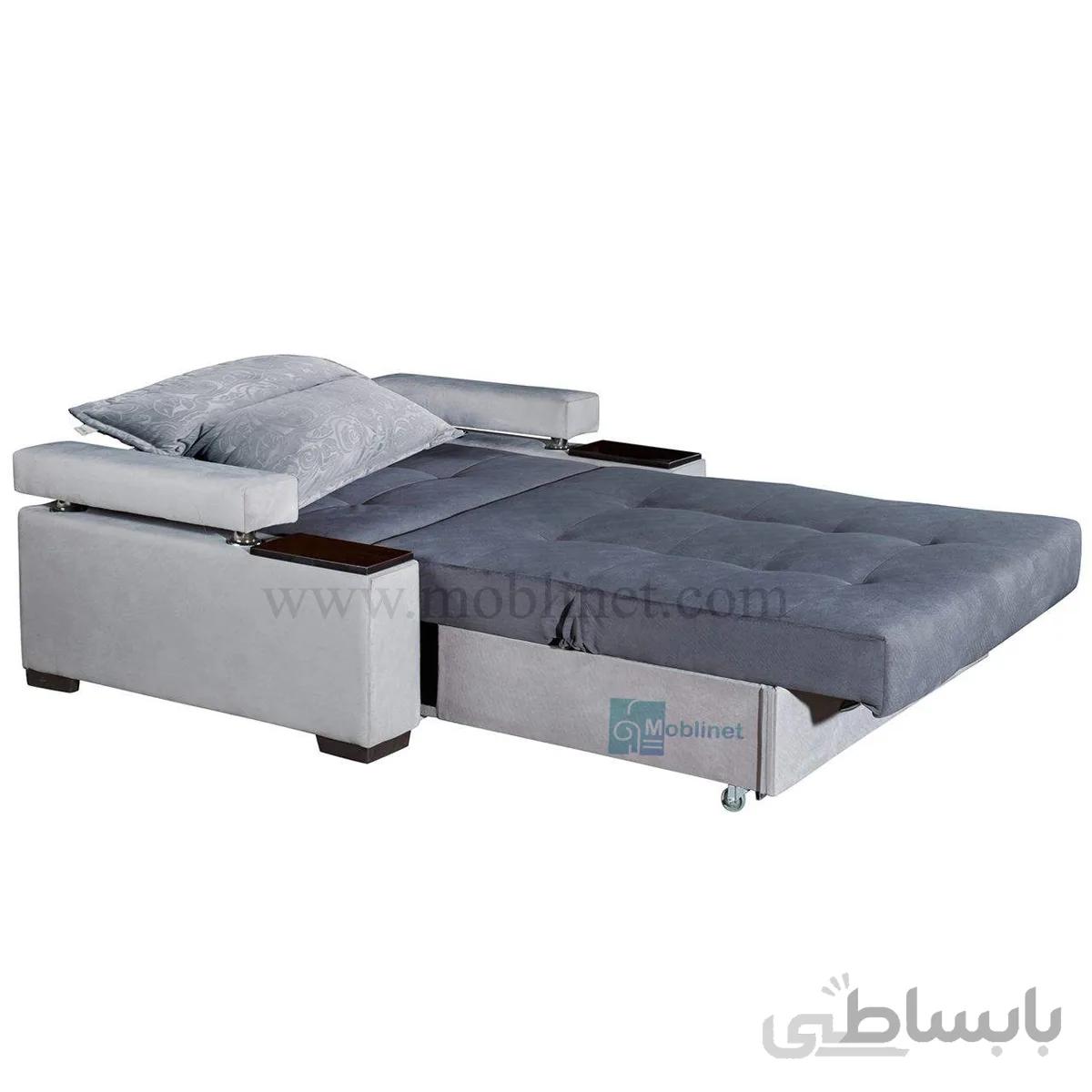 مبل تختخوابشو یکنفره باکس دار اکسان