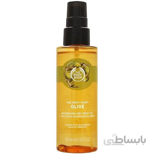 اسپری روغن بدن بادی شاپ THE BODY SHOP حاوی روغن زیتون و مورینگا حجم ۱۲۵میل | آبرسان قوی و رفع خشکی