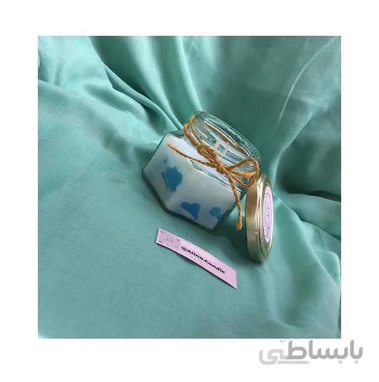 آلینا کندل-شمع معطر شیشه ای شش ضلعی فانتزی با رایحه های مختلف ا دست ساز