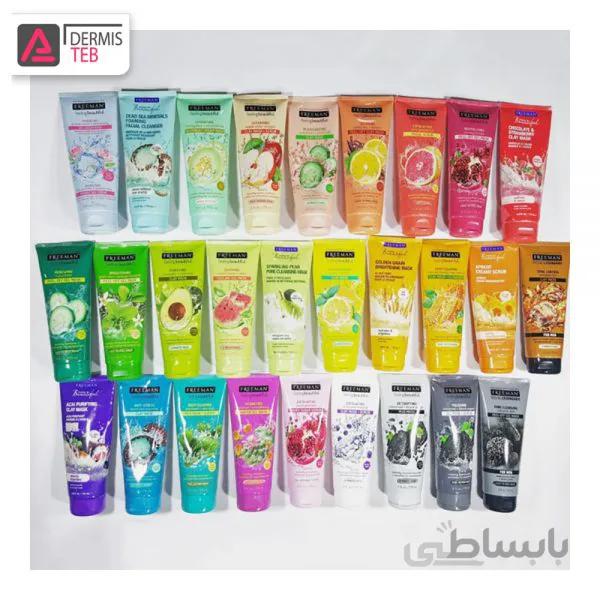 انواع اسکراب و ماسک های فریمن freeman mask and scrub