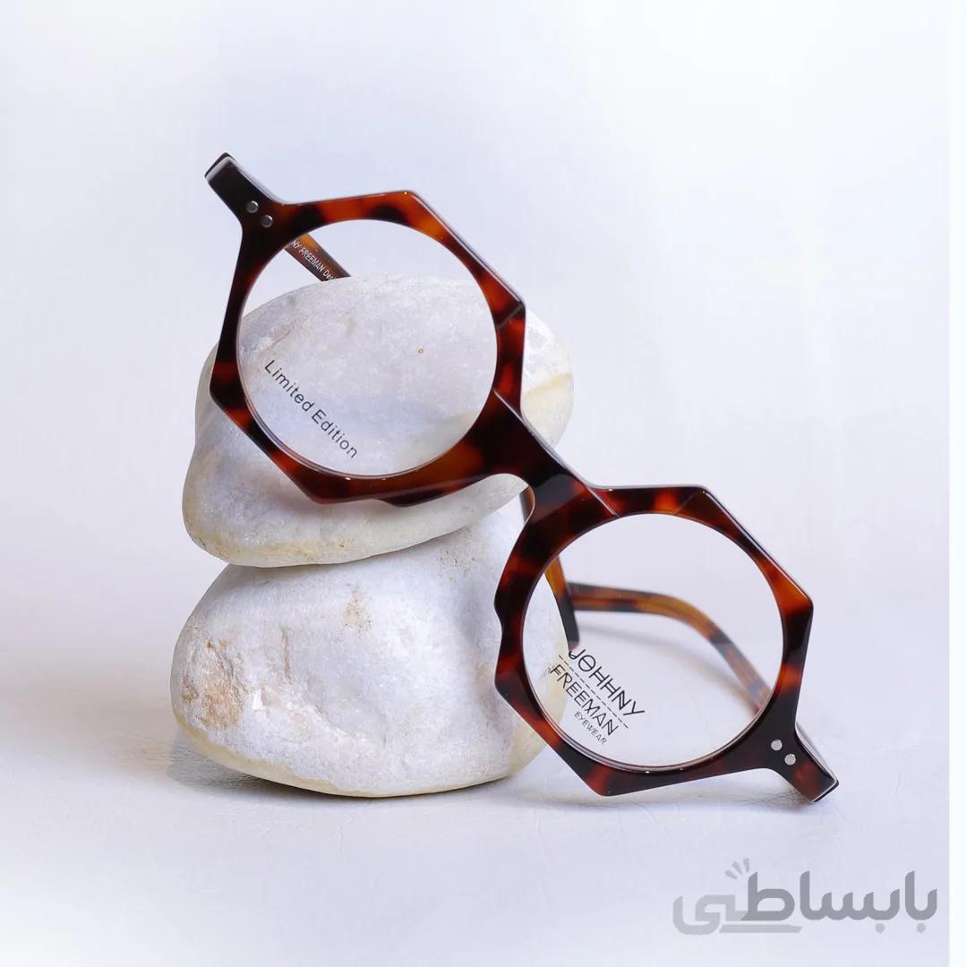 فریم عینک طبی شش ضلعی برند جانی فریمن
