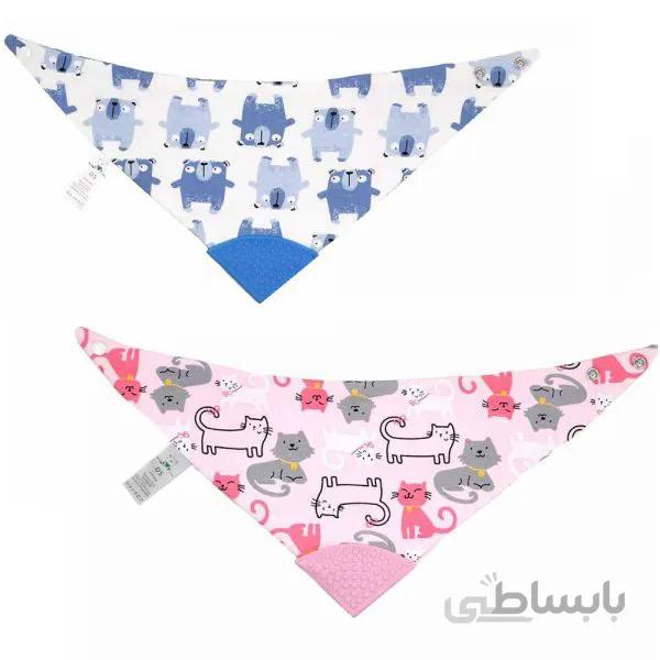 پیشبند دستمال گردنی دندانگیر دار بیبی فورلایف baby4life