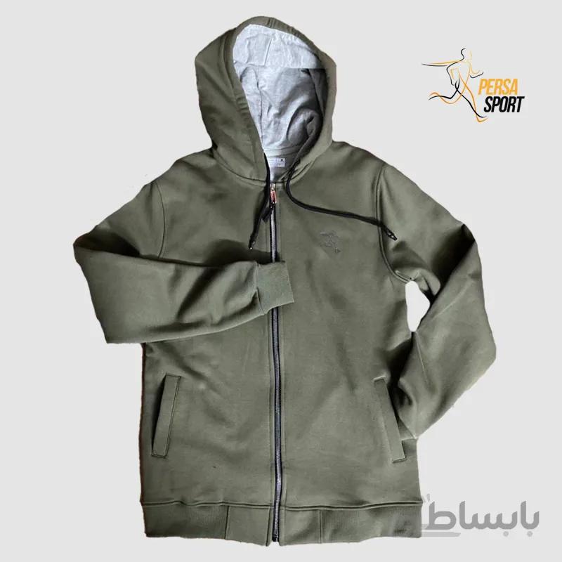 سویشرت کلاهدار سبز زیتونی پرسااسپرت Jungle Green