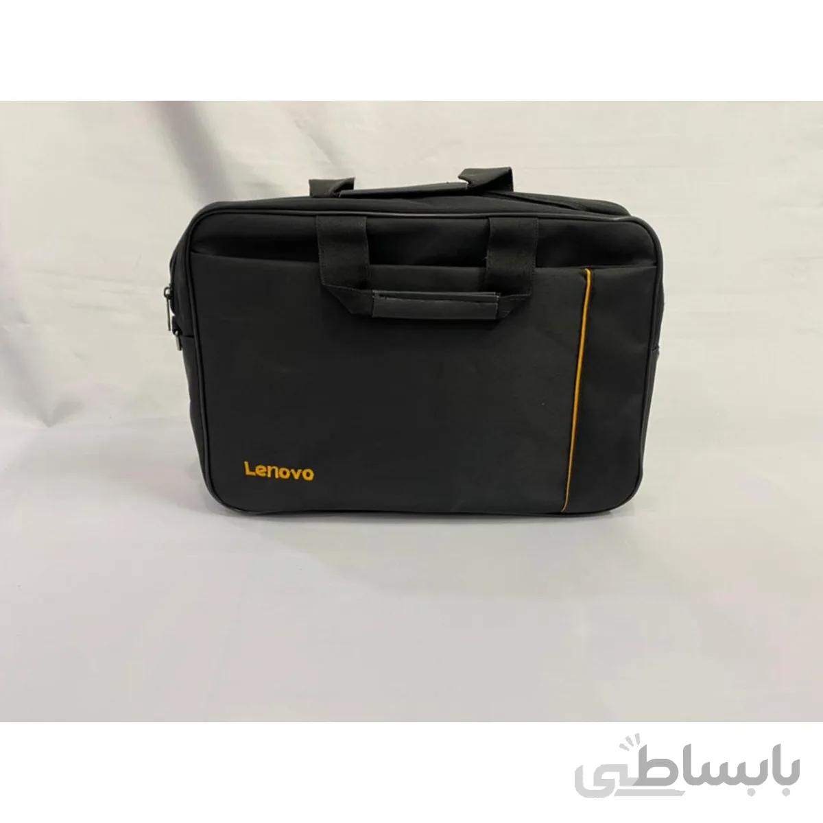 کیف اداری و دستی زرد lenovo دارای پارچهی برزنت نانو و جای لپتاپ 14 اینچ با ضربهگیر