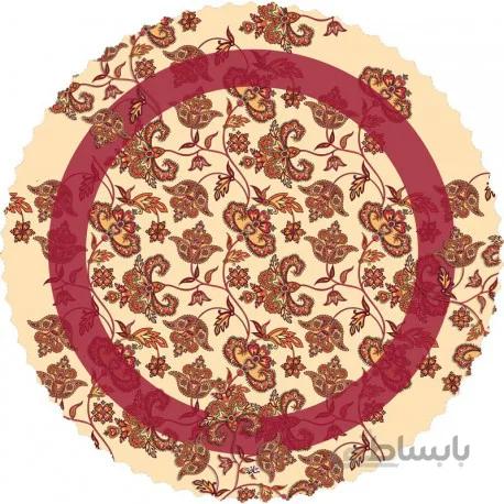 رومیزی مخمل گرد گل بته