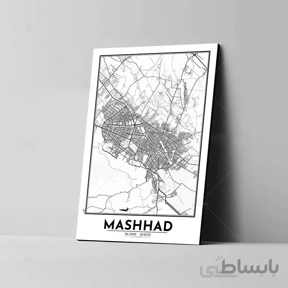 تابلو شاسی آواویز مدل نقشه مشهد کد Avaviz-Map-4G1309