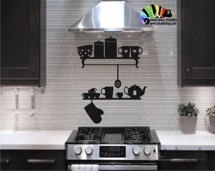 شلف ظروف آشپزخانه kitchen wall stickers کد h047