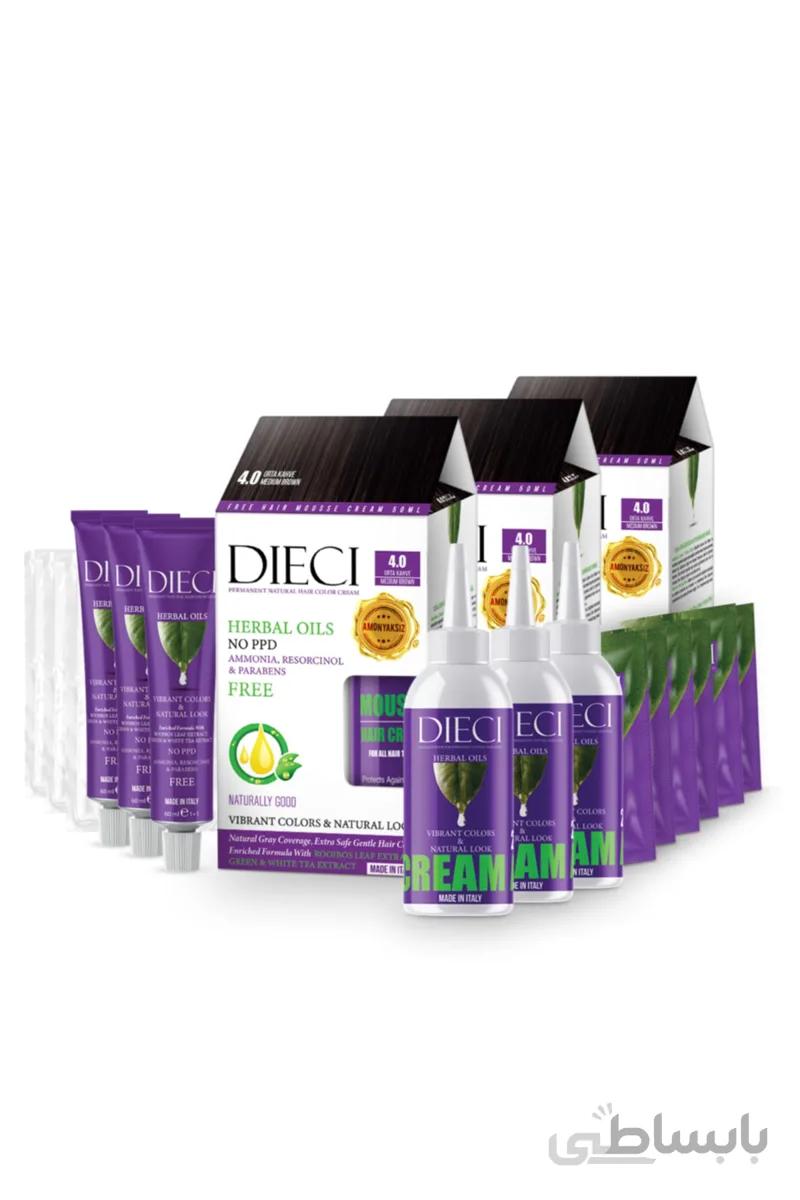 Dieci رنگ مو ۳ کیت بدون آمونیاک