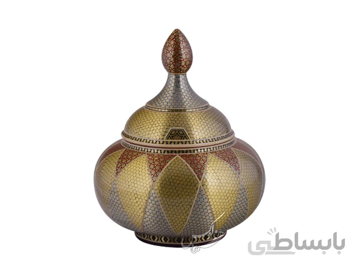 قندان مس و خاتم VIP بزرگ بزرگ آقاجانی