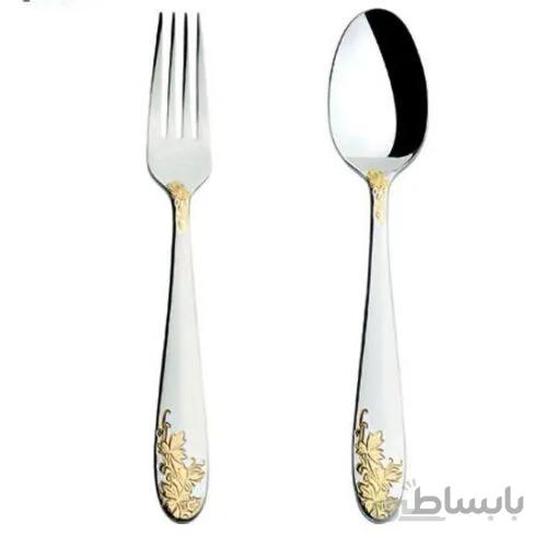 سرویس قاشق و چنگال 12 پارچه ناب استیل مدل امپریال