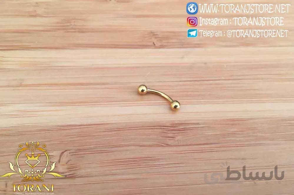 پیرسینگ طلایی ابرو و دست و انگشت ضد حساسیت
