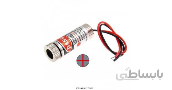 لیزر ضربدری 20mW قرمز با لنز قابل تنظیم
