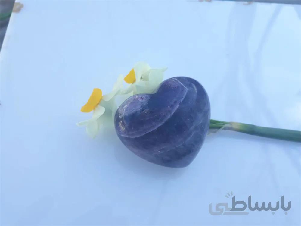 سنگ آمیتیست قلبی ا Stone Amethyst heart
