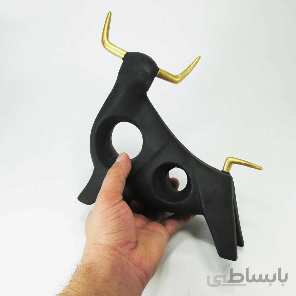 مجسمه طرح گاو مدل ماتادور - ونداهایپر - مشکی تک