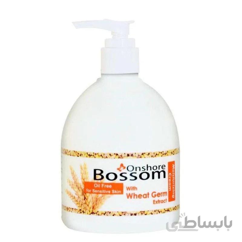 کرم مرطوب کننده روغن جوانه گندم بوسوم حجم 250 میلی لیتر