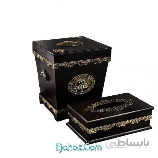 ست سطل و جا دستمال کاغذی مدل رویال کد 100