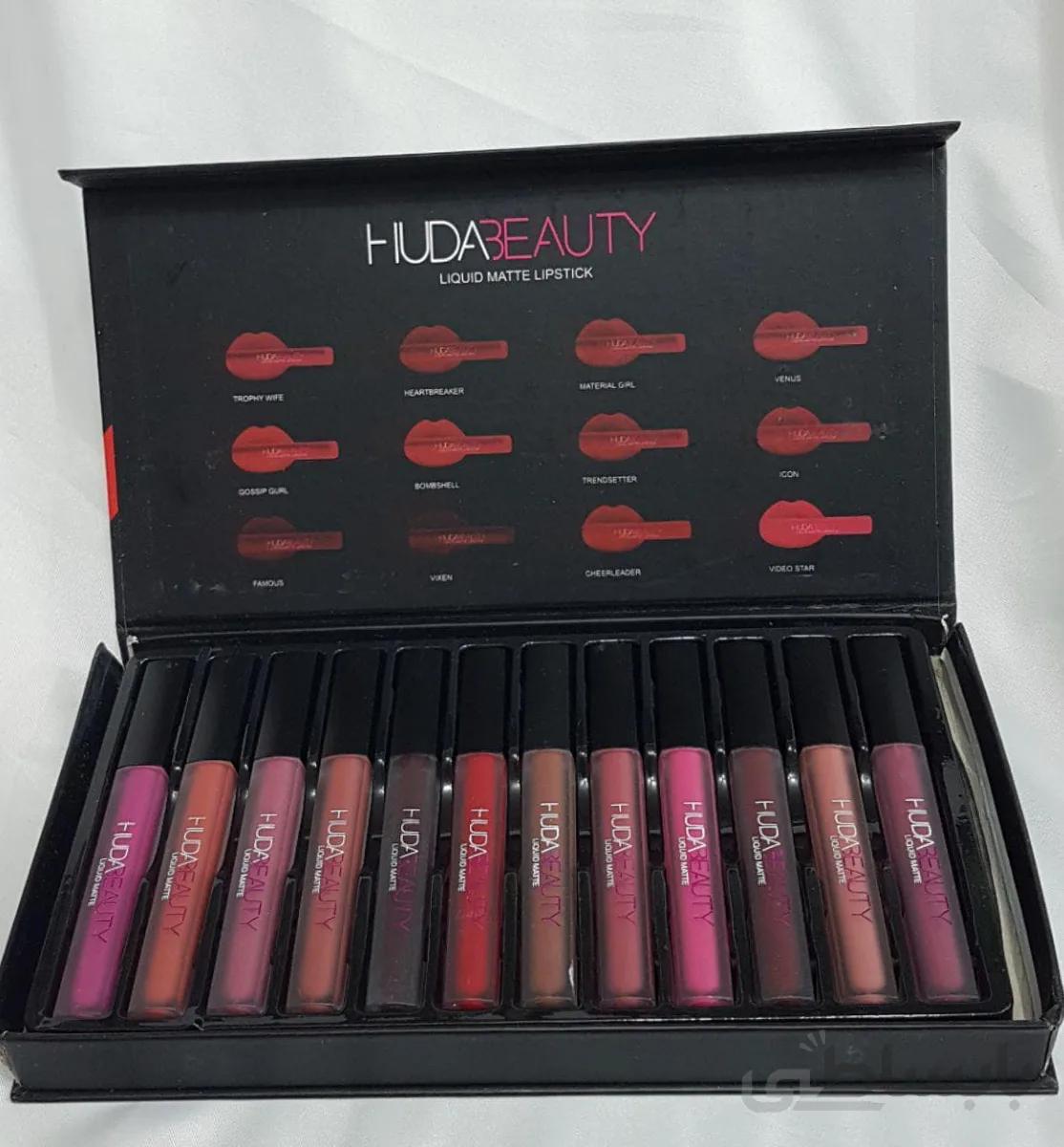 پک رژ ۱۲ تایی هدی بیوتی (hudabeauty liquid matte lipstick )