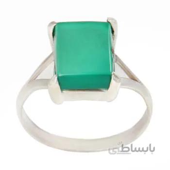 انگشتر نقره زنانه بازرگانی میلادی مدل سنگ عقیق کد AW_495