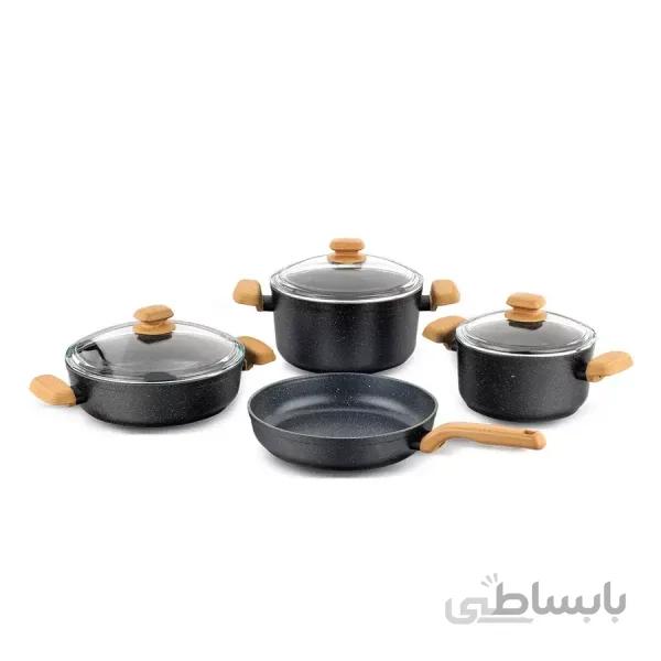 سرویس قابلمه 7 پارچه گرانیتی کرکماز A1249 مدل مونتانا Korkmaz Montana