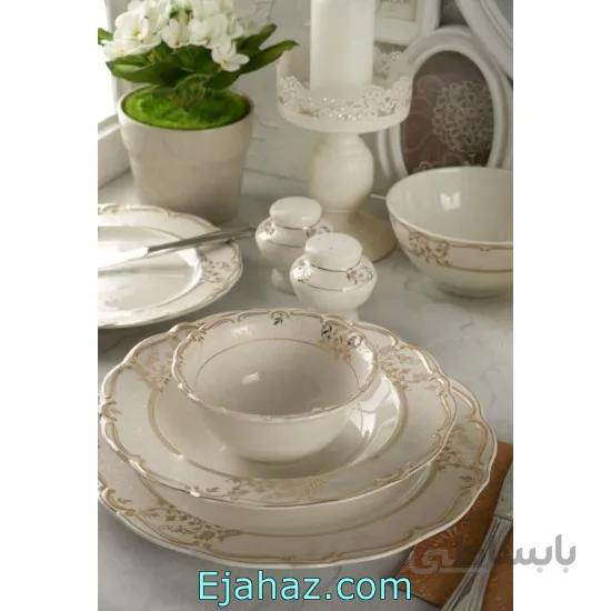 سرویس غذاخوری 6 نفره 30 پارچه بن چاینا پردیس ایزابل طرح پائولا