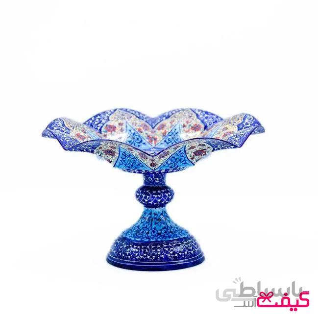 شیرینی خوری میناکاری مدل گلبرگی سایز بزرگ