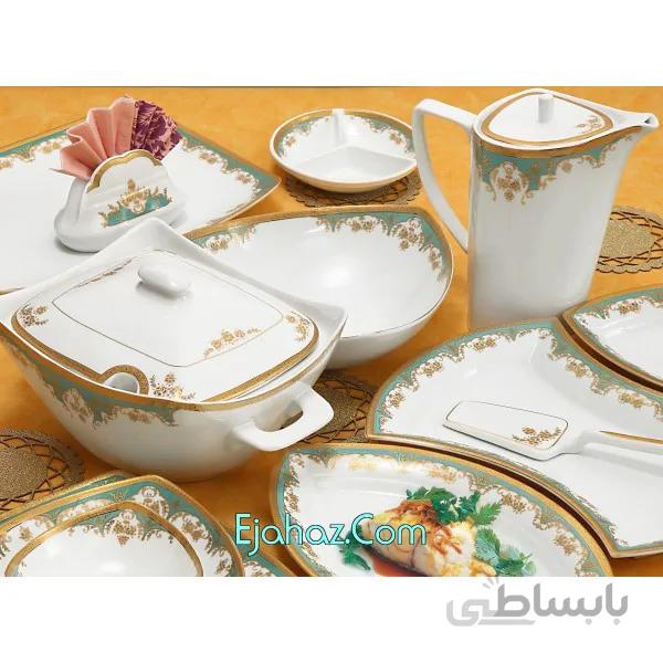سرویس غذاخوری 12 نفره 105 پارچه چینی پردیس کاشان قالب پاریس روشا_ 153
