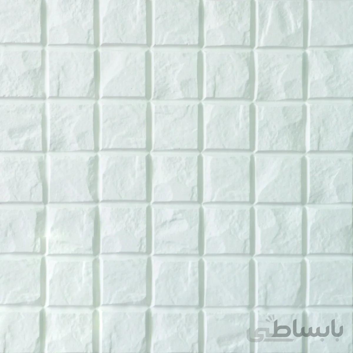 موزاییک پلیمری طرح کوبیک 43 43 سفید