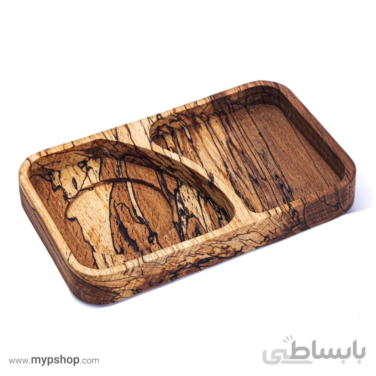 ظرف سرو چوبی دو تکه (چوب راش مازندران)