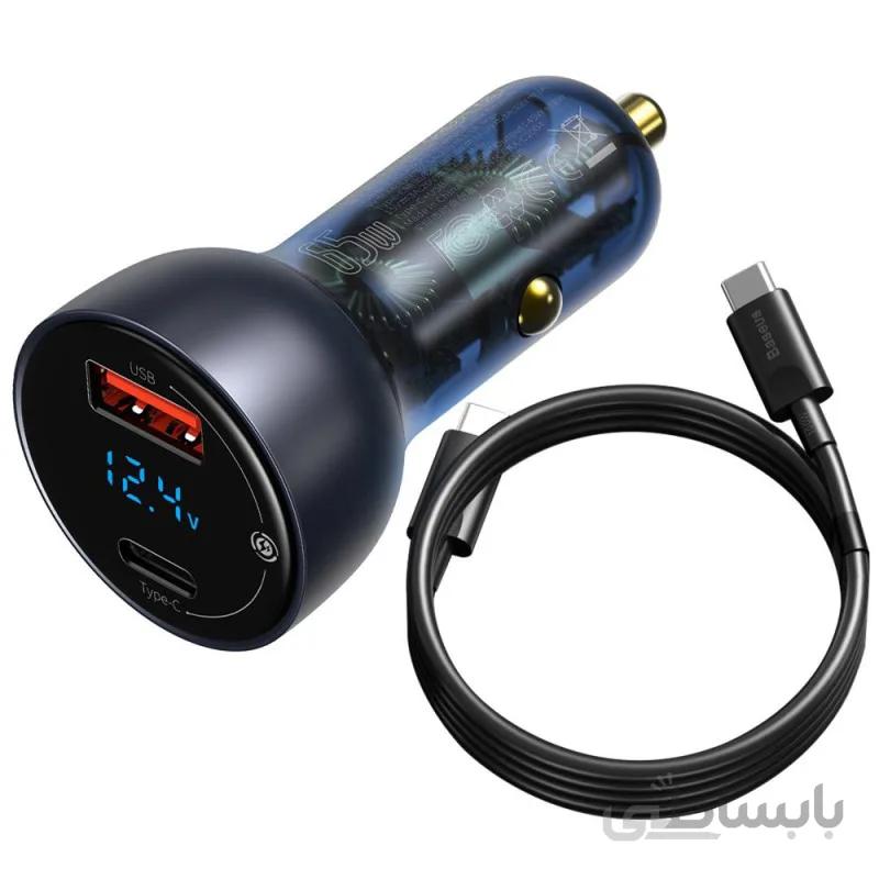 شارژر فندکی سریع دو پورت بیسوس Baseus Particular Dual Quick Charger 65W TZCCKX-0G