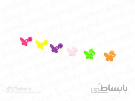پیرسینگ رنگی گوش پروانه zarrin-p-83