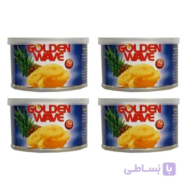 کمپوت اناناس گلدن ویو 227 گرم GOLDEN WAVE پک 4 عددی