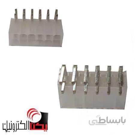 کانکتور مولکسی ATX نری رایت 6*2 پین