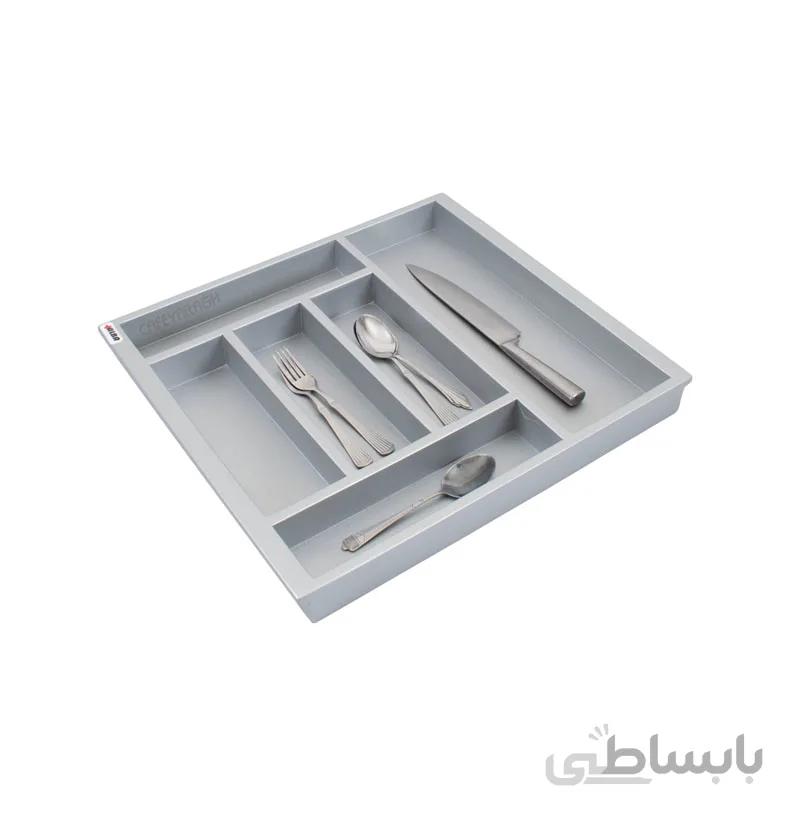 تقسیم کننده کشو چوبی نقره ای آلبا